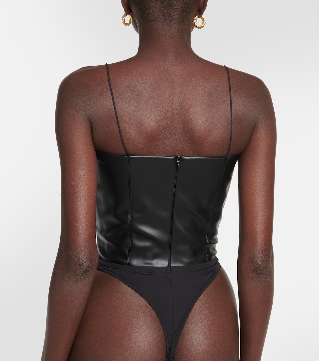 Halston faux leather bodysuit | Alex Perry