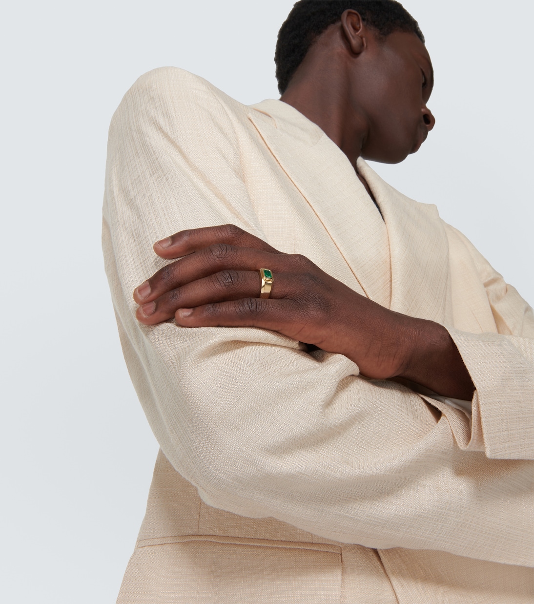 Champion 18kt gold ring with emerald | Shay Jewelry