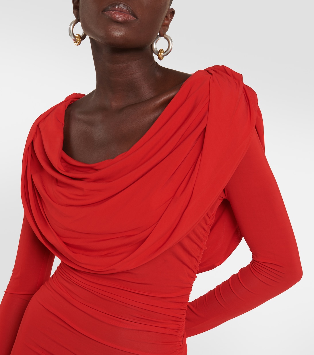 Hooded jersey minidress | Giuseppe di Morabito