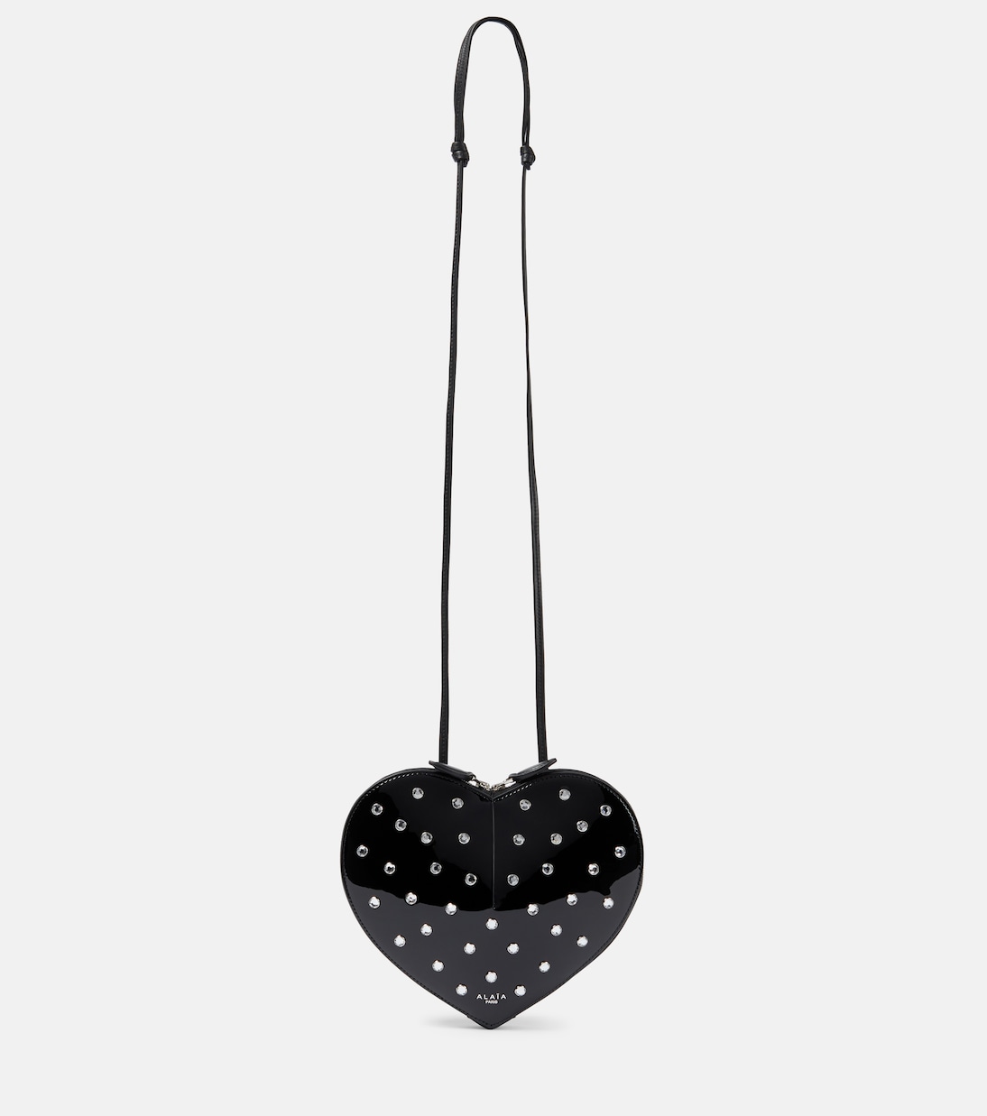 Borsa a tracolla Le Cœur in vernice con borchie | Alaïa