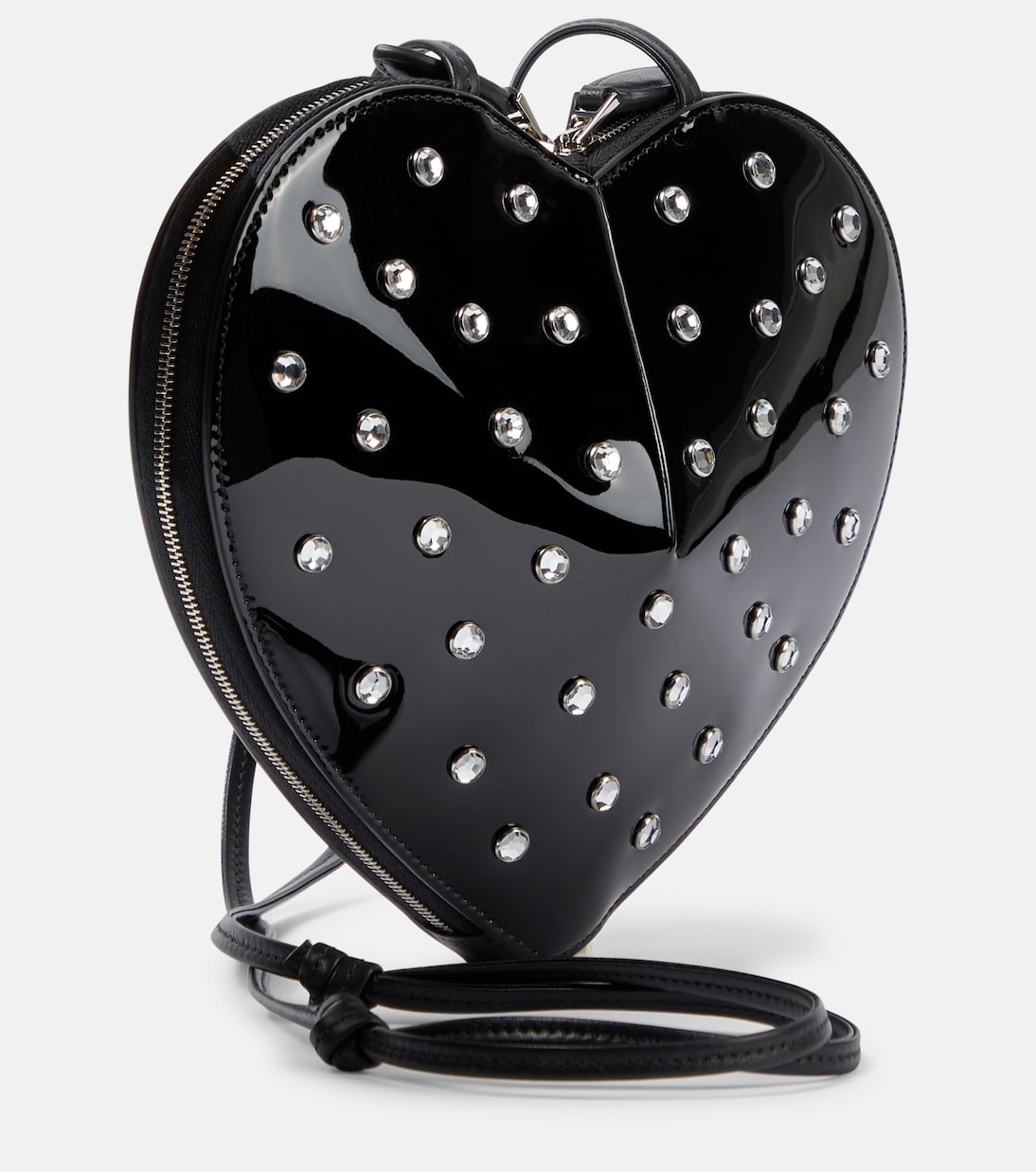 Borsa a tracolla Le Cœur in vernice con borchie | Alaïa