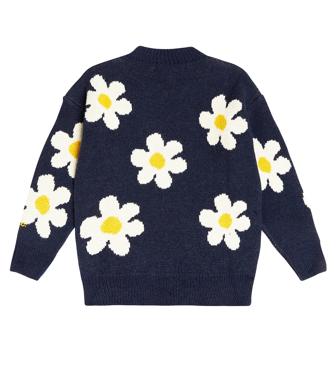 Floral intarsia wool-blend sweater | Bobo Choses