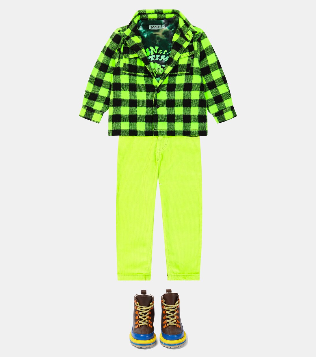 Hayes gingham flannel overshirt | Molo