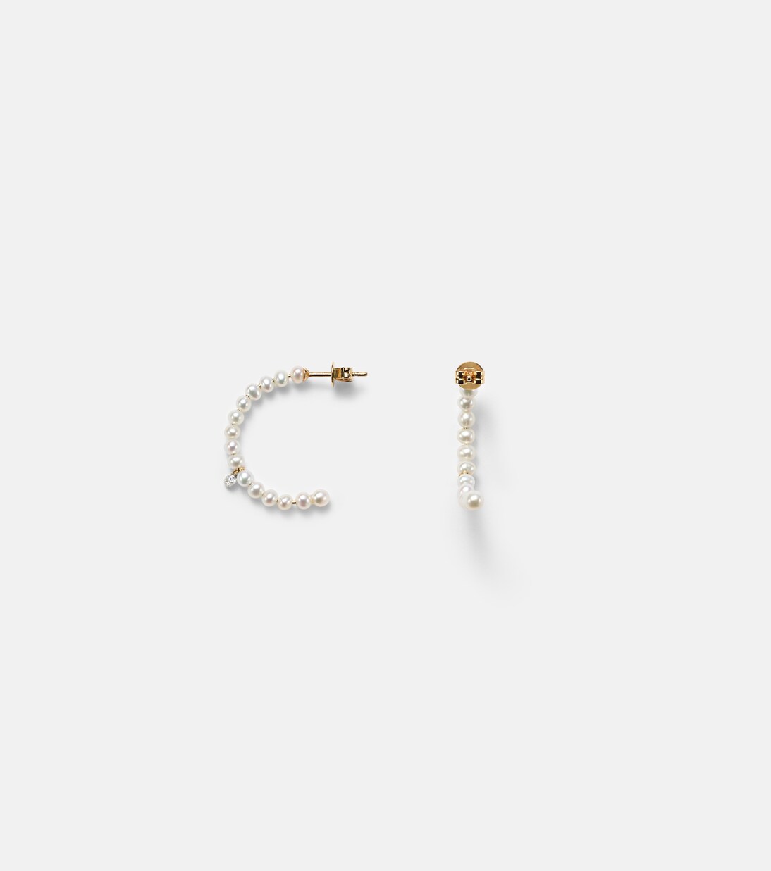 Boucles d'oreilles en or 18 ct, perles et diamants | Persée