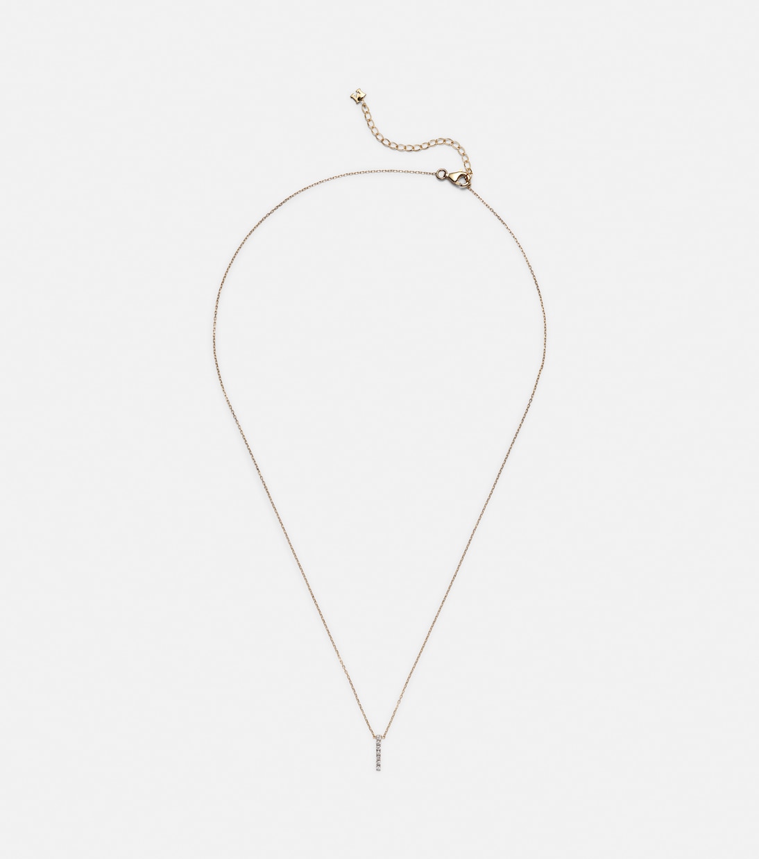 Collana in oro 14kt MATEO con design La Barre e dettagli in diamanti, per uno stile giovane e raffinato.