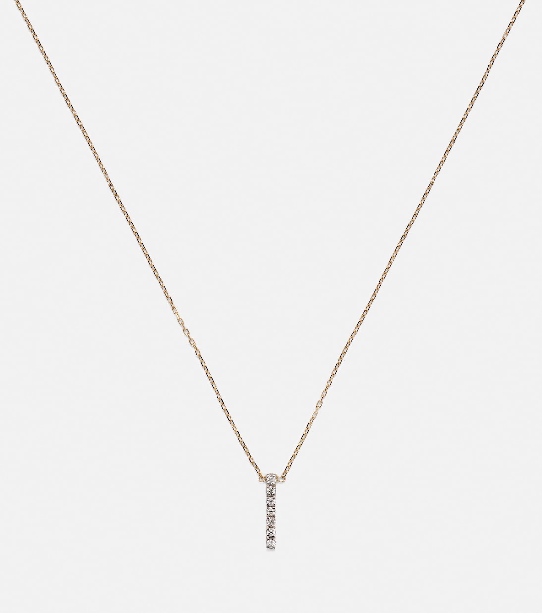 Collana in oro 14kt MATEO con design La Barre e dettagli in diamanti, per uno stile giovane e raffinato.