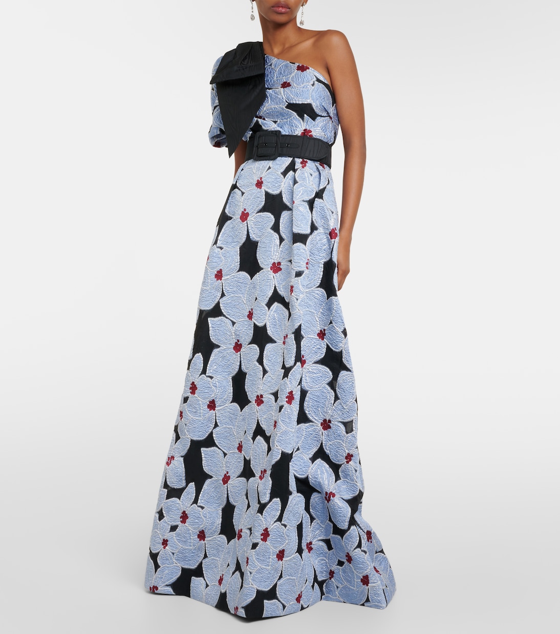 Abito lungo Georgina in broccato | Rebecca Vallance