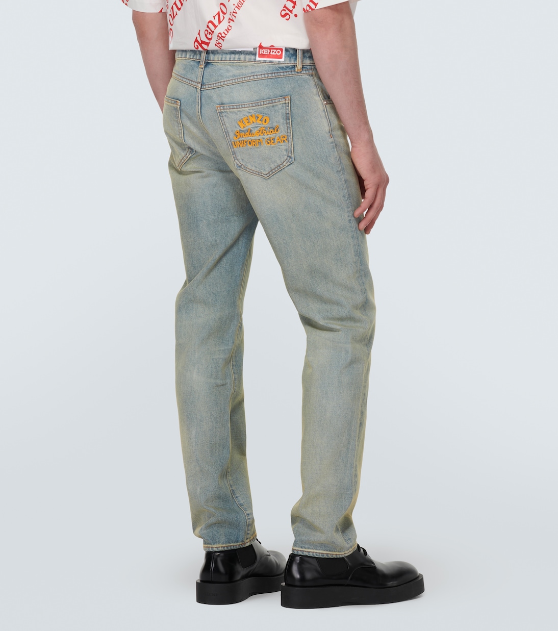 Jeans rectos con efecto desgastado | Kenzo