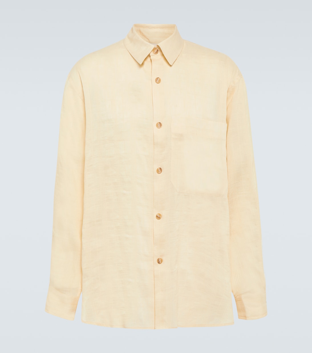 Camicia in lino e seta a righe | King & Tuckfield