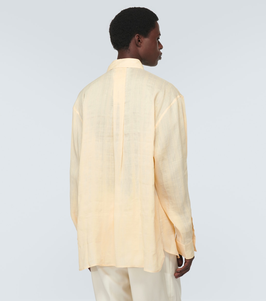 Camicia in lino e seta a righe | King & Tuckfield