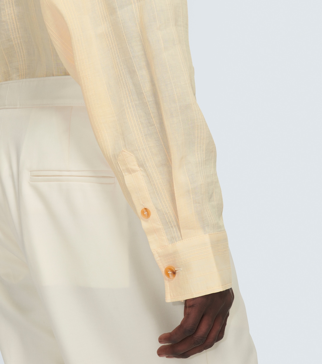Camicia in lino e seta a righe | King & Tuckfield
