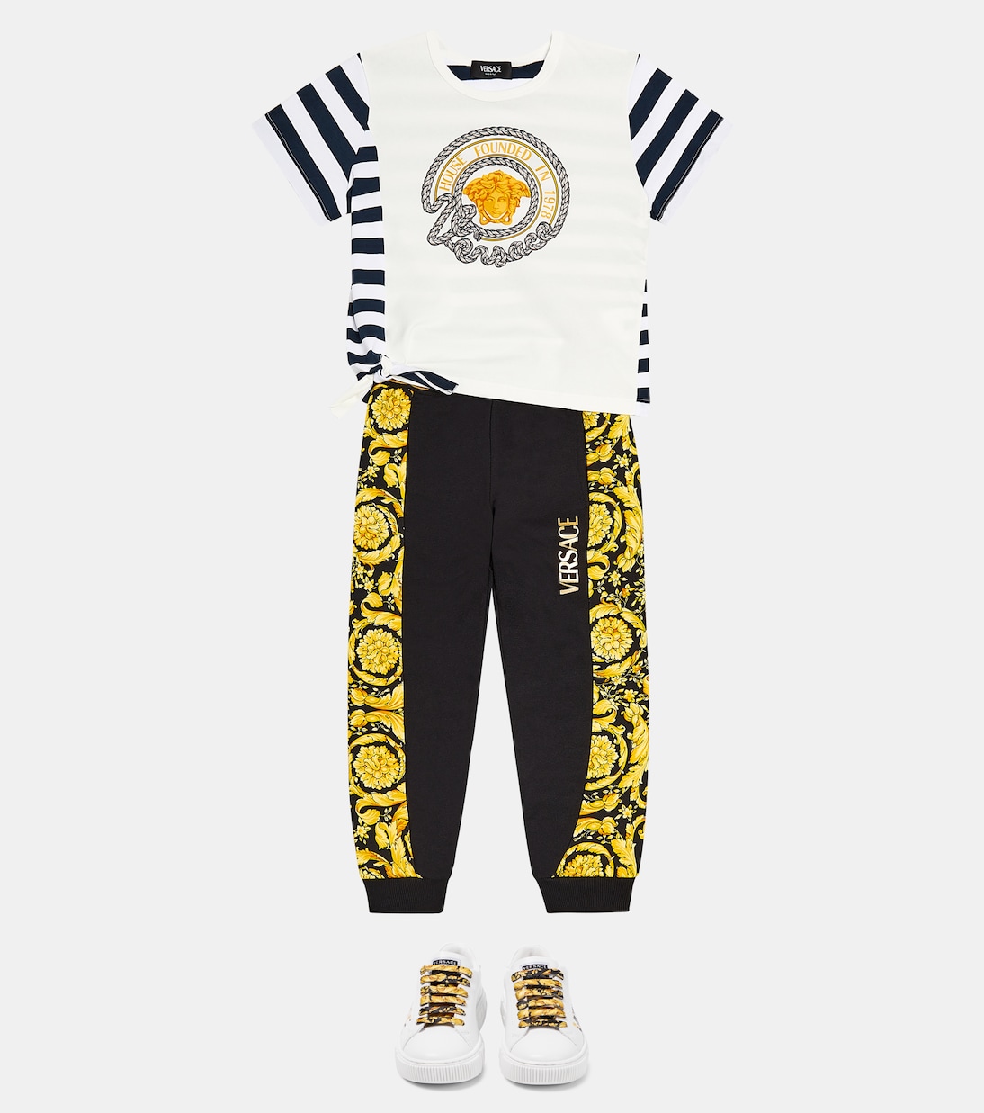 Bedrucktes T-Shirt aus Baumwoll-Jersey | Versace Kids