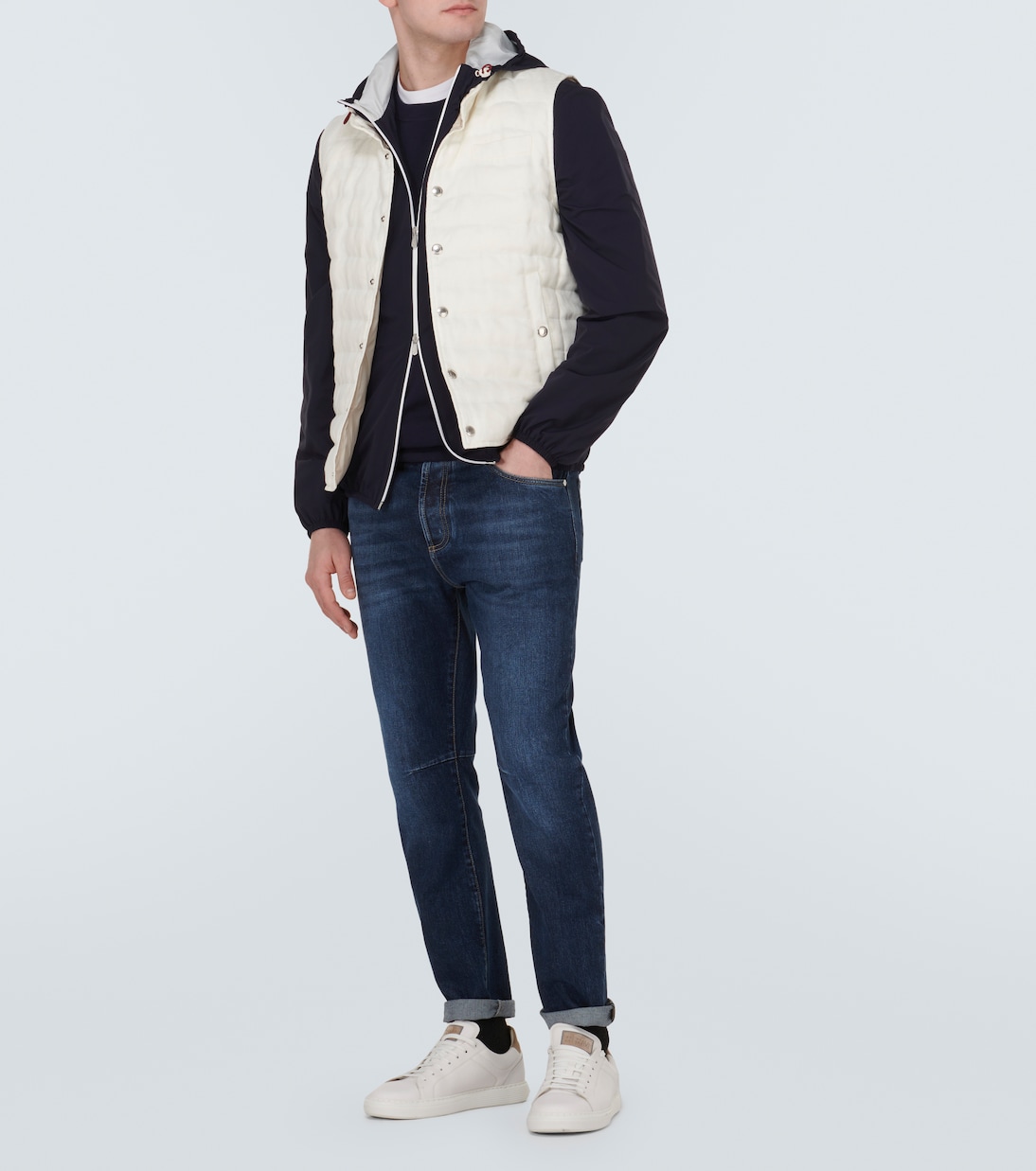 Chaqueta de nylon con capucha | Brunello Cucinelli