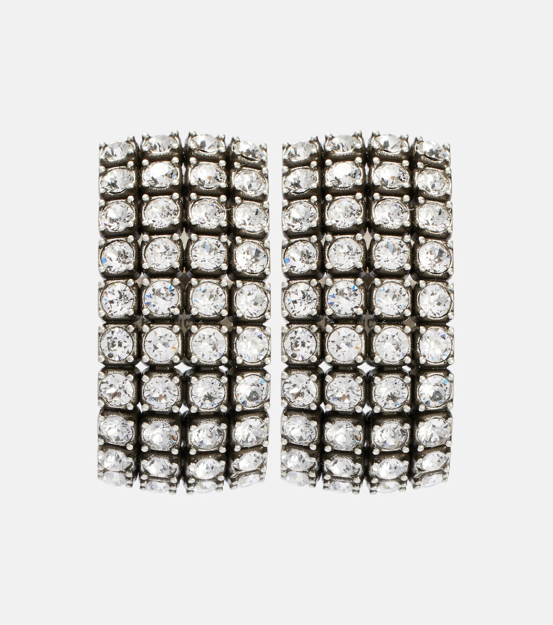 BALENCIAGA Brillante fascino: cinturini per orecchie con cristalli glamour