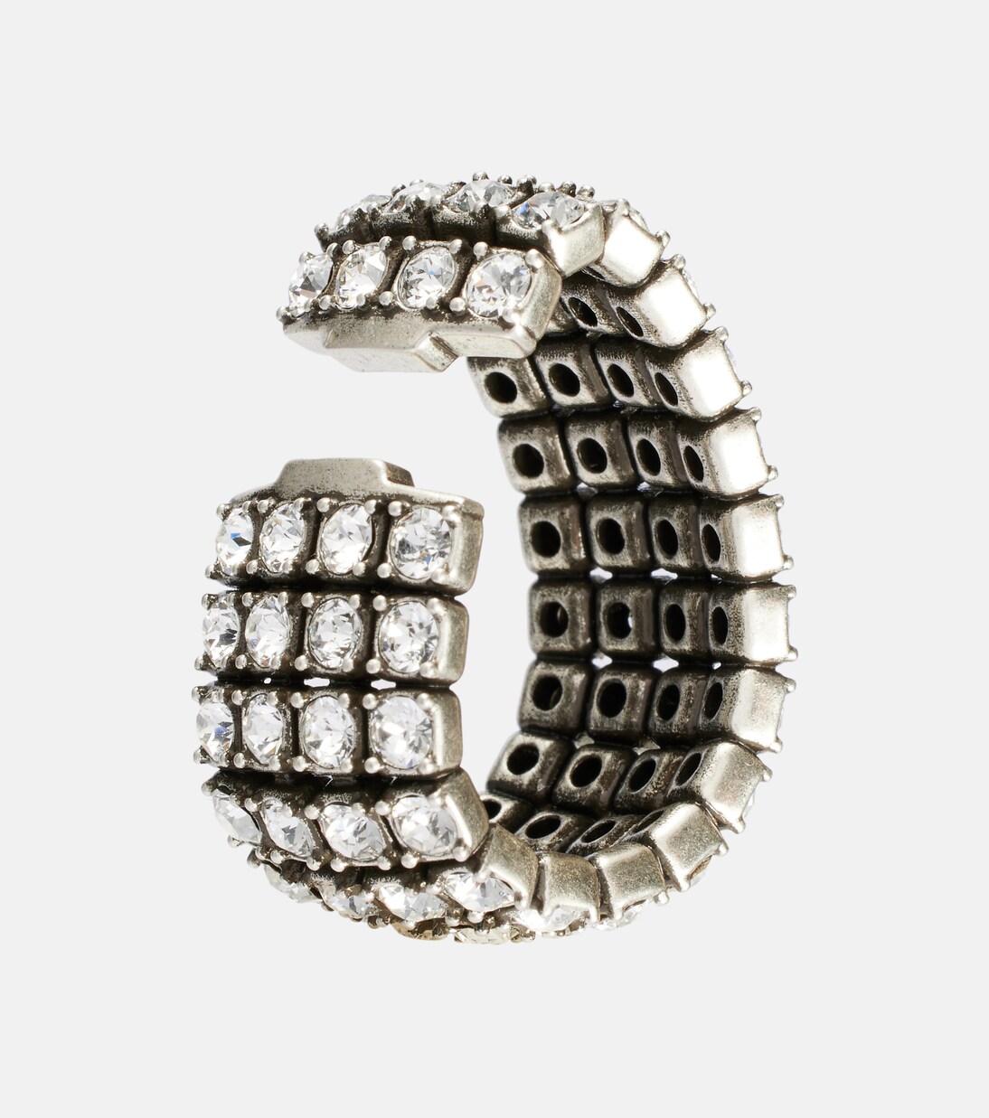 BALENCIAGA Brillante fascino: cinturini per orecchie con cristalli glamour