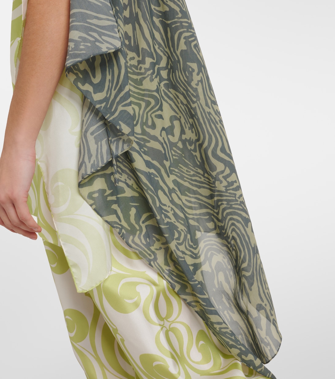Printed silk-blend twill top  | Dries Van Noten