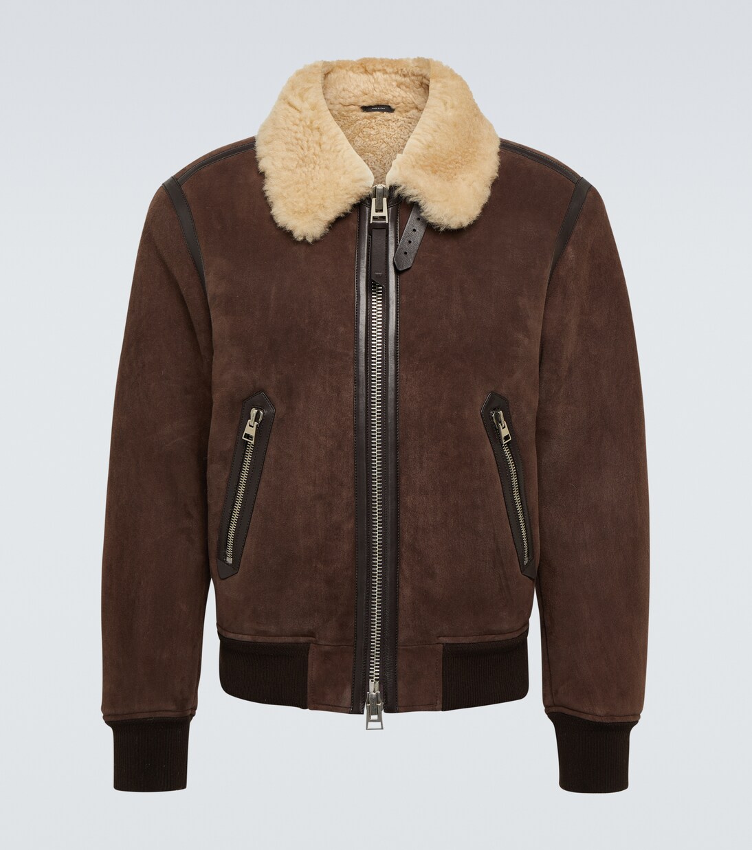 Giacca in pelle con shearling | Tom Ford