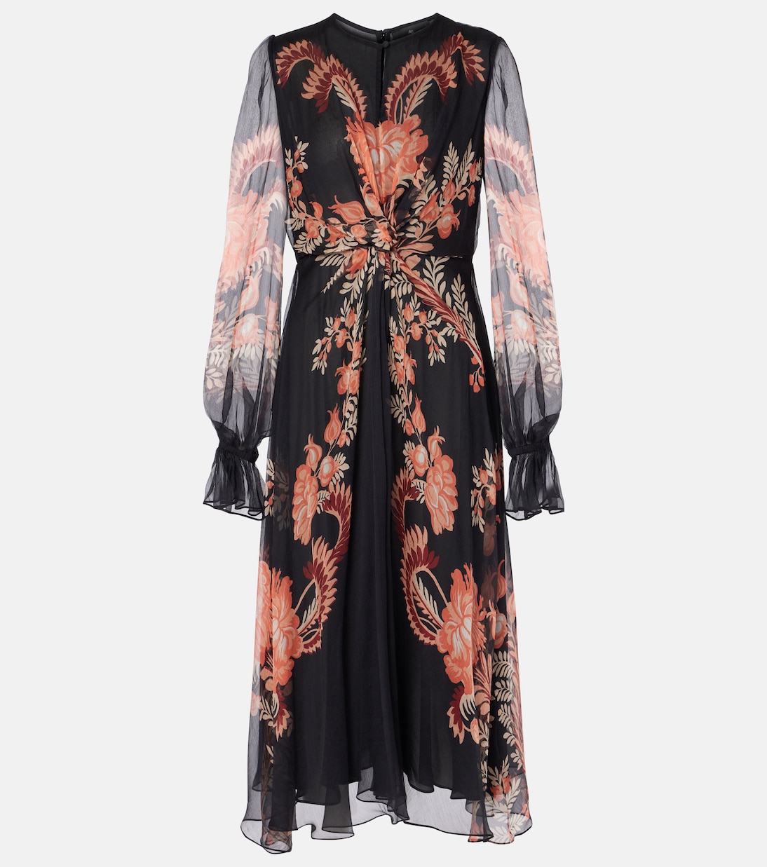 Robe midi en soie à fleurs | Etro
