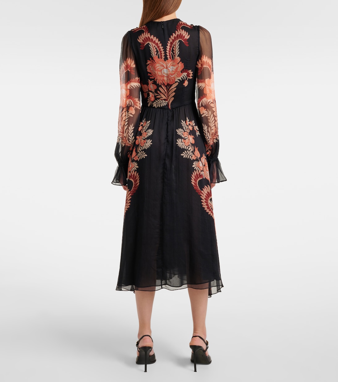 Robe midi en soie à fleurs | Etro