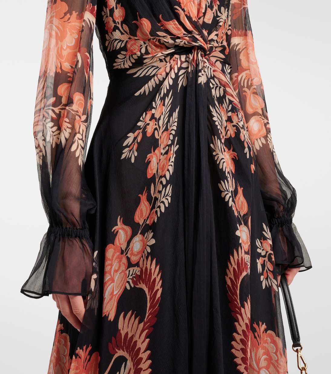 Robe midi en soie à fleurs | Etro