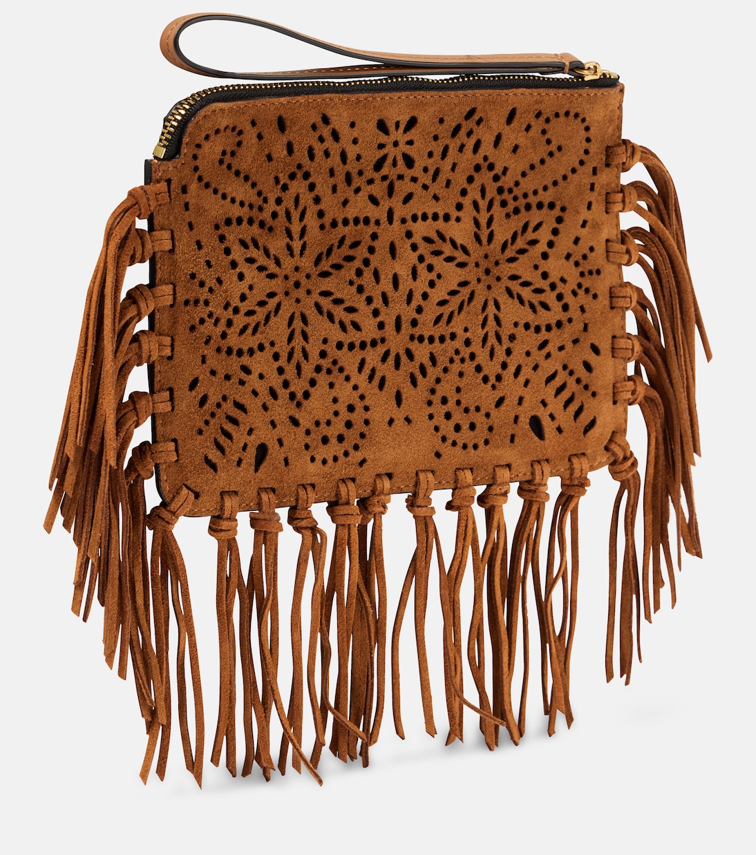 Clutch in suede con frange | Isabel Marant