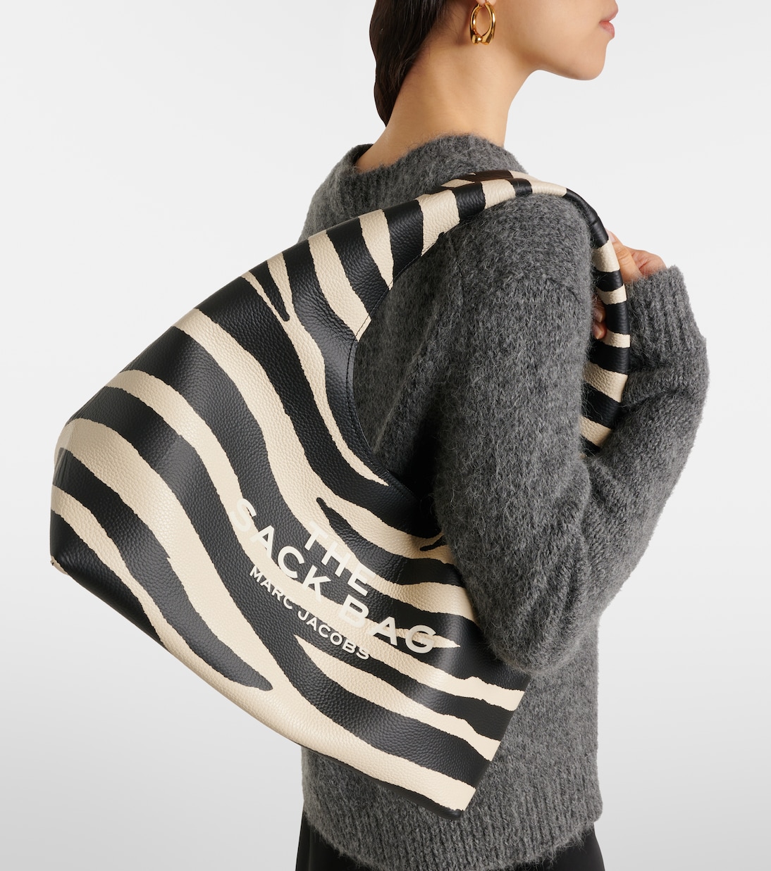 The Sack zebra-print leather shoulder bag | Marc Jacobs