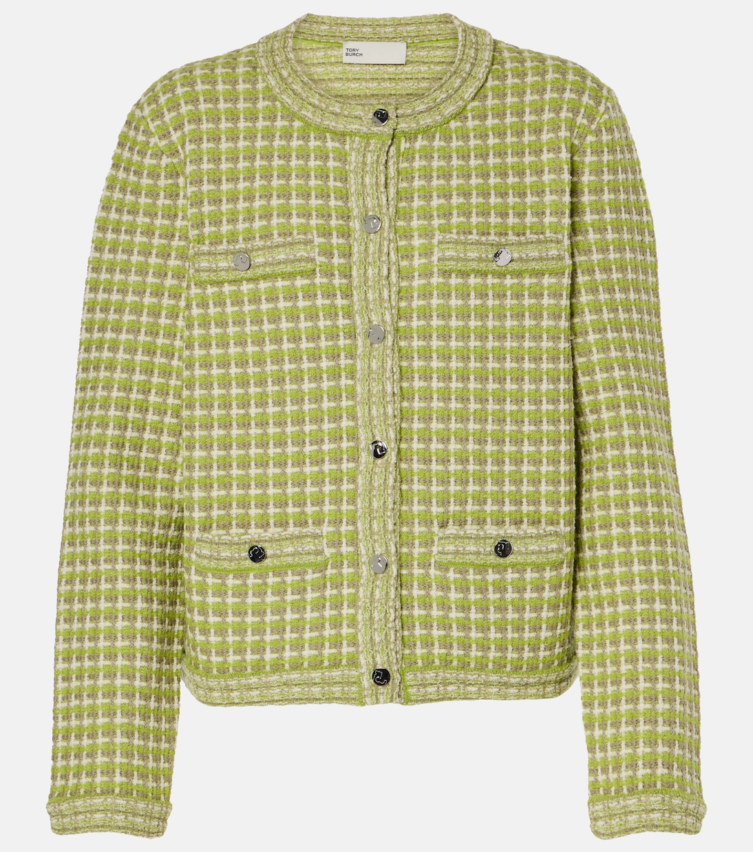 Veste en maille à carreaux | Tory Burch