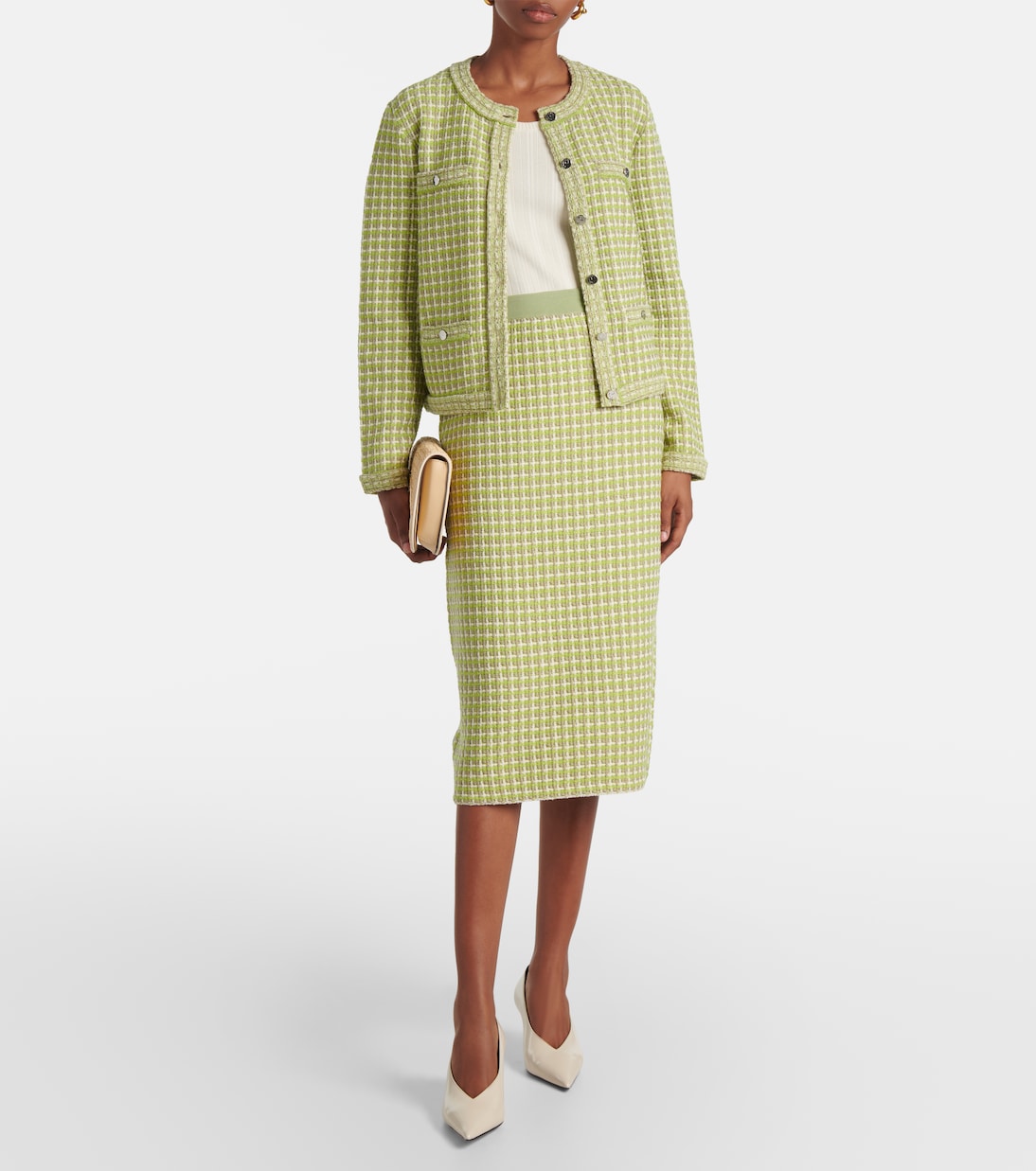 Veste en maille à carreaux | Tory Burch