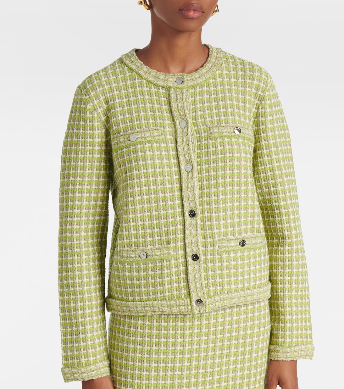 Veste en maille à carreaux | Tory Burch