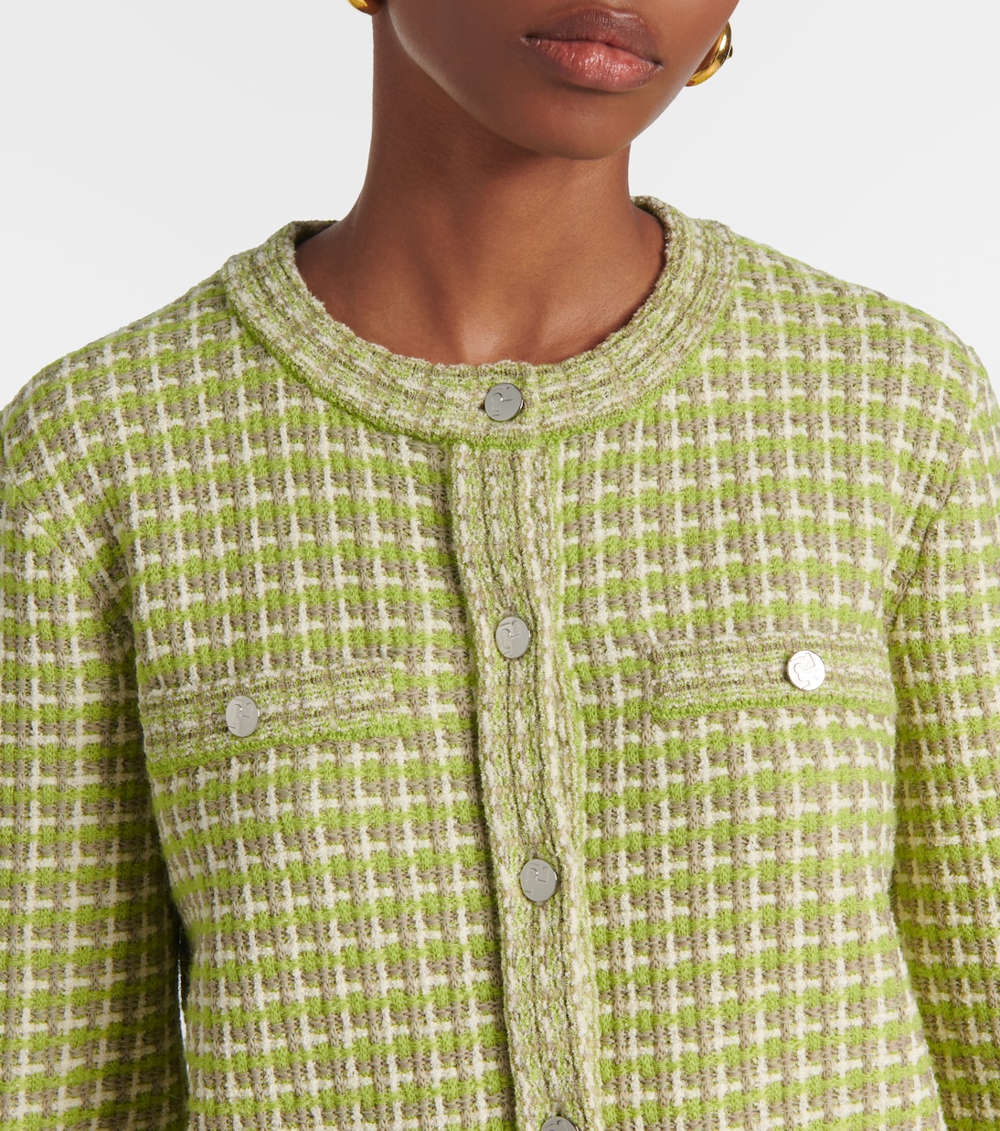 Veste en maille à carreaux | Tory Burch