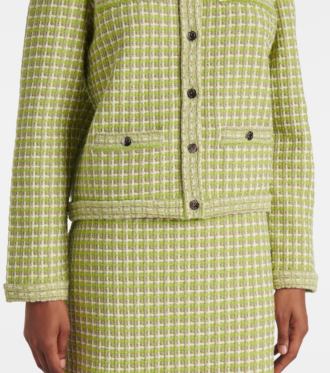 Veste en maille à carreaux | Tory Burch