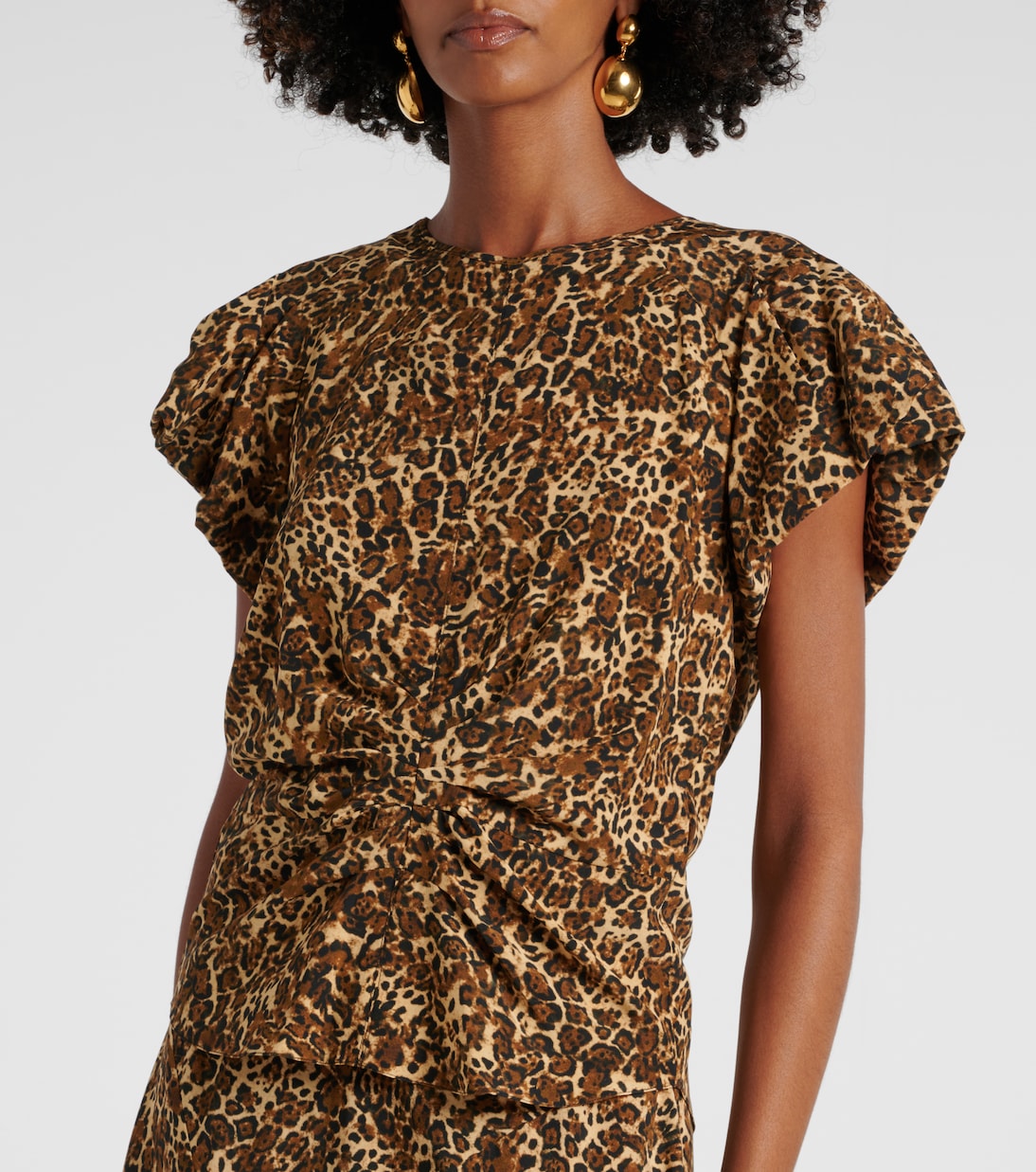 Tullya leopard-print silk-blend top | Isabel Marant