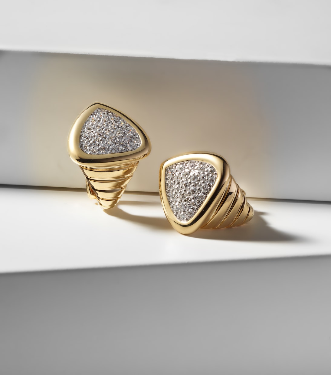 Boucles d'oreilles Trisola en or 18 ct et diamants | Marina B