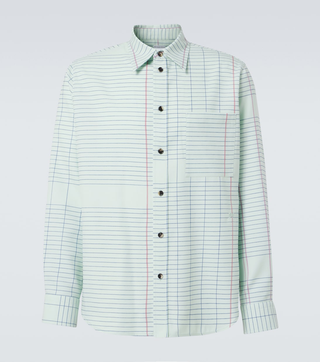 Camicia in twill di lana a quadri | Bottega Veneta