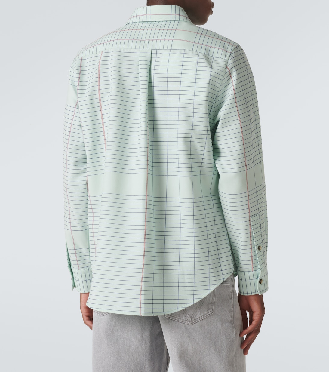 Camicia in twill di lana a quadri | Bottega Veneta