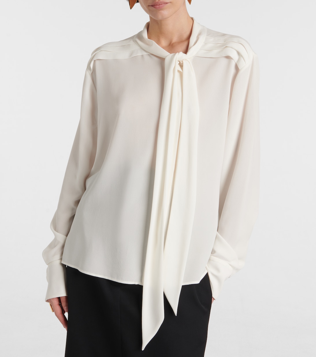 Schluppenbluse aus Seide | McQueen