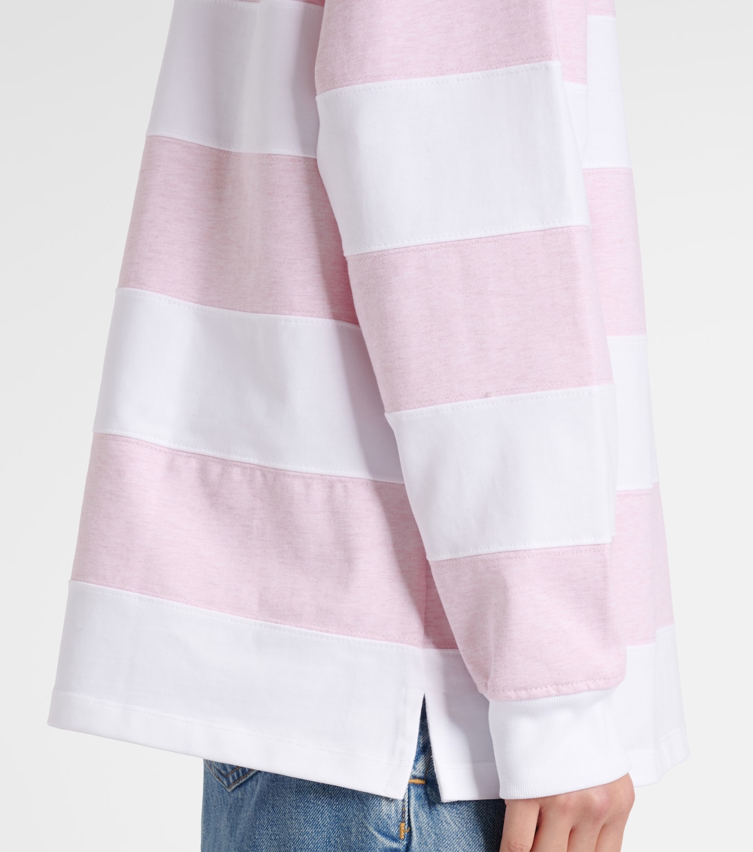 Polo in jersey di cotone a righe | Ganni