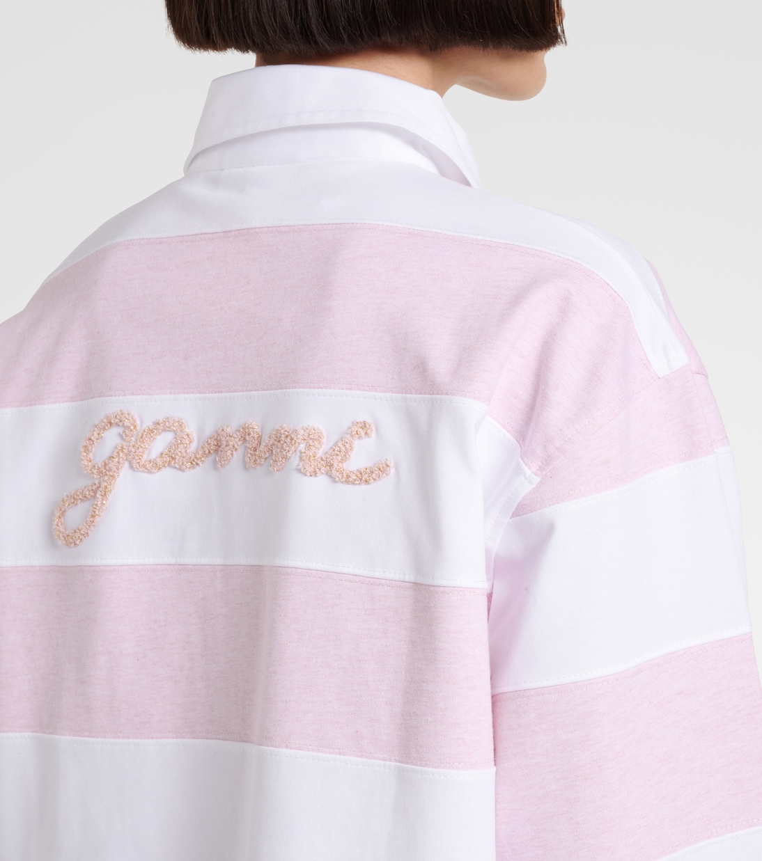 Polo in jersey di cotone a righe | Ganni