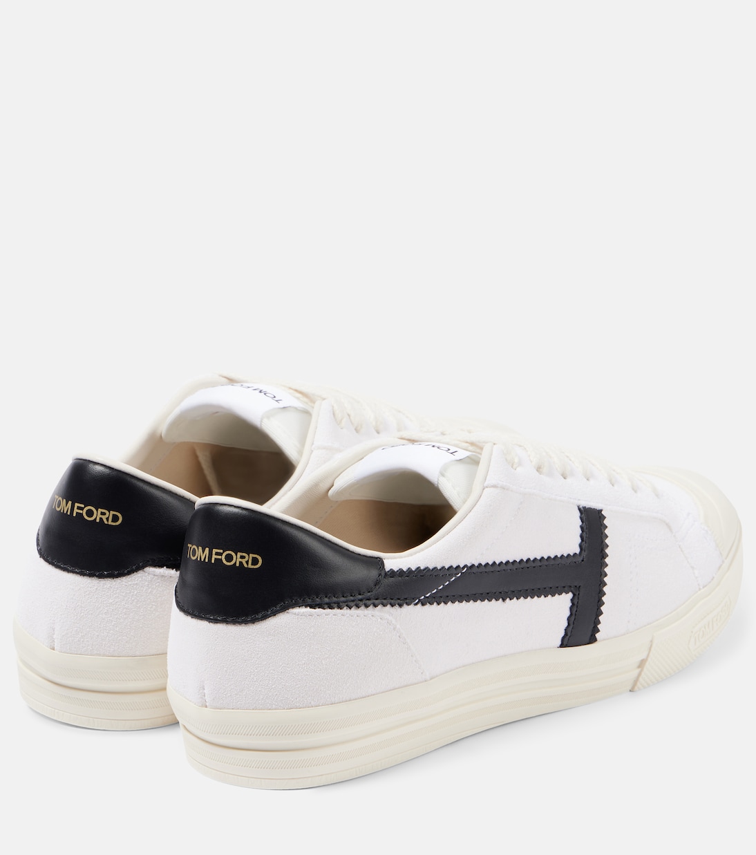Scarpe da ginnastica in pelle con logo TOM FORD, stile giovanile