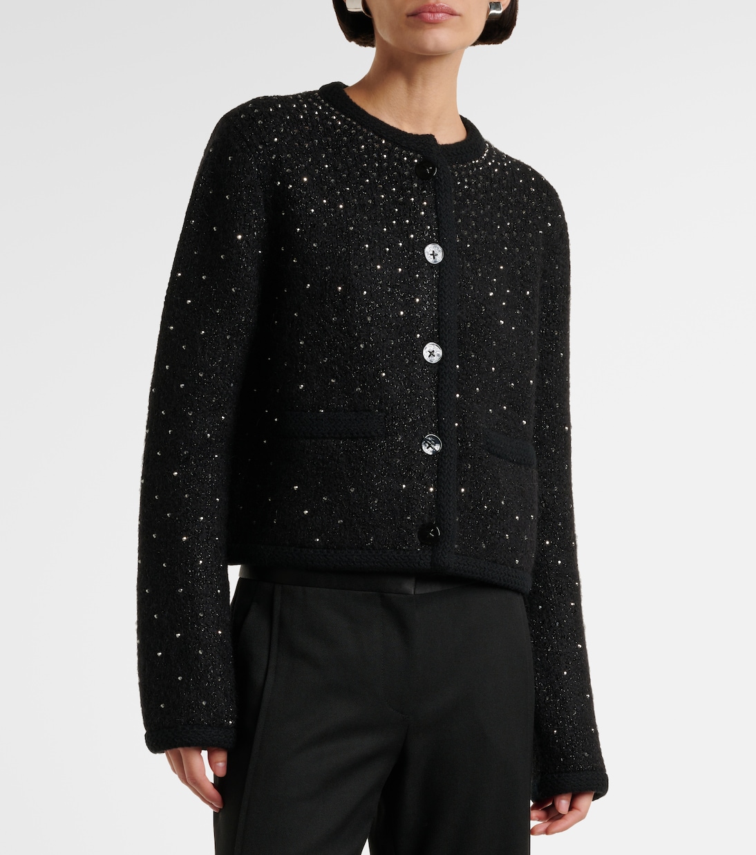 Jacke Tina aus Bouclé mit Kristallen | Altuzarra