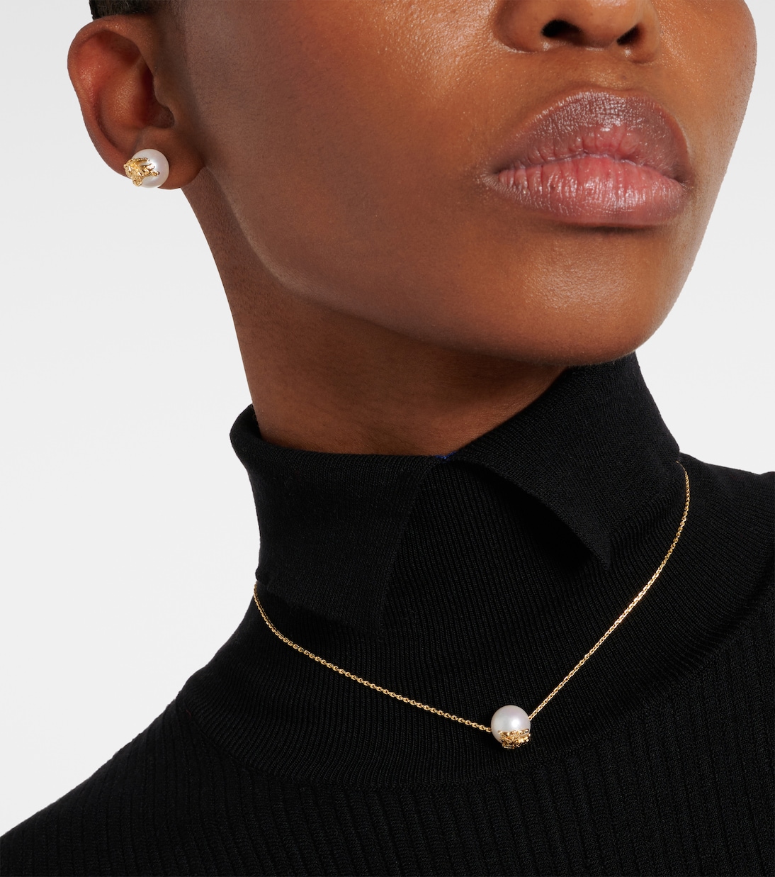 Boucles d’oreilles EKD en plaqué or et perles d'eau douce | Burberry