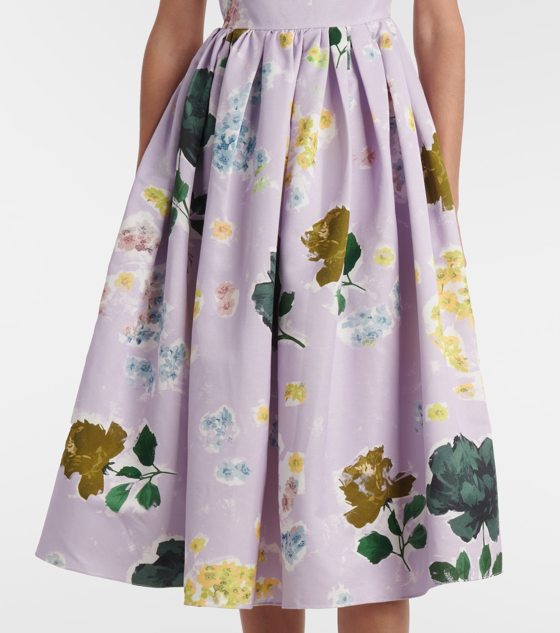 Abito midi in faille di misto cotone | Erdem