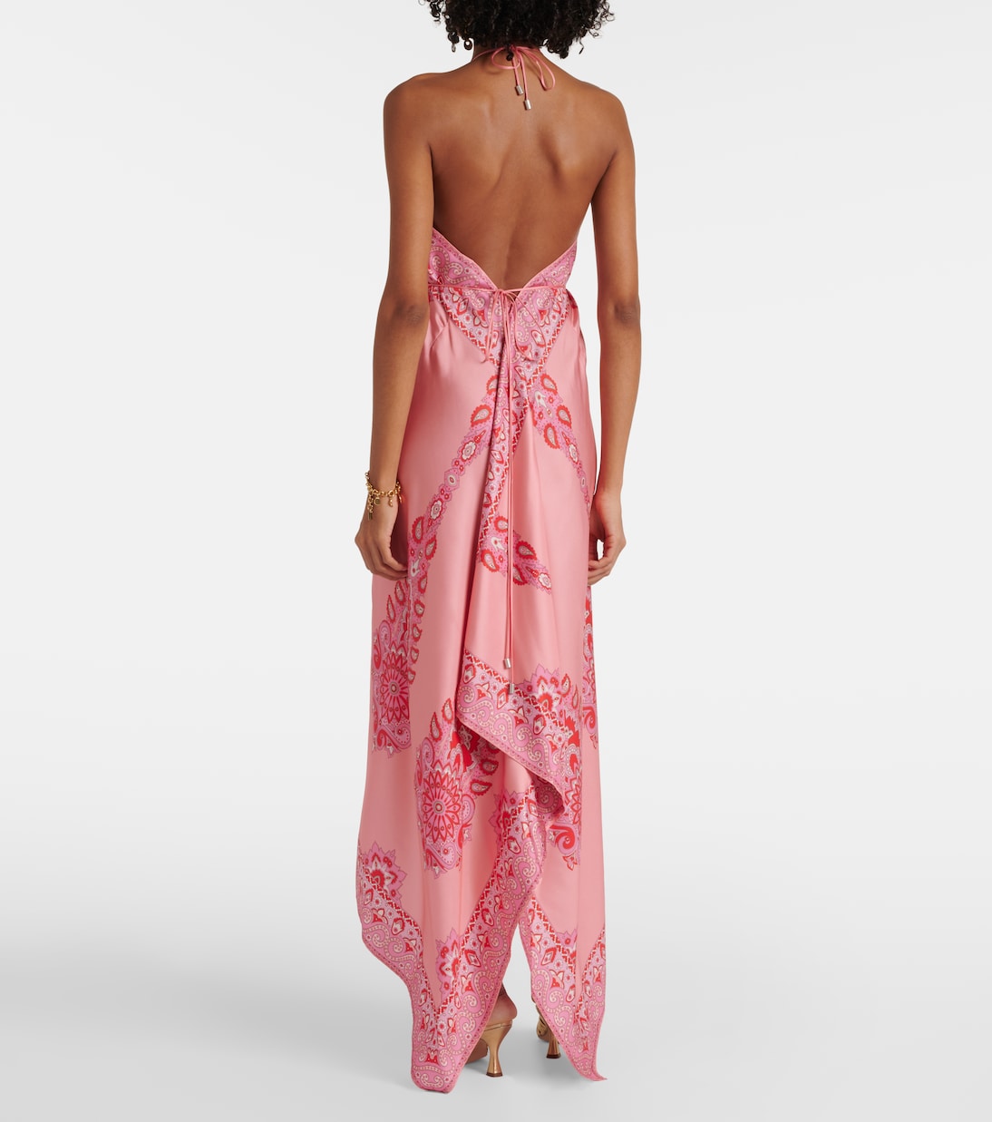 Vestido midi asimétrico de seda | Etro