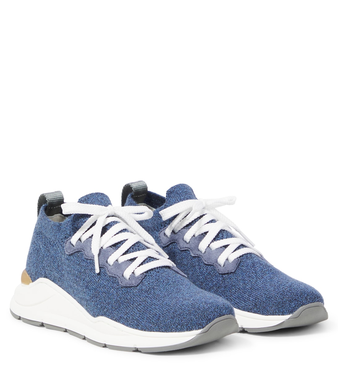 Sneakers in canvas e suede | Brunello Cucinelli Kids