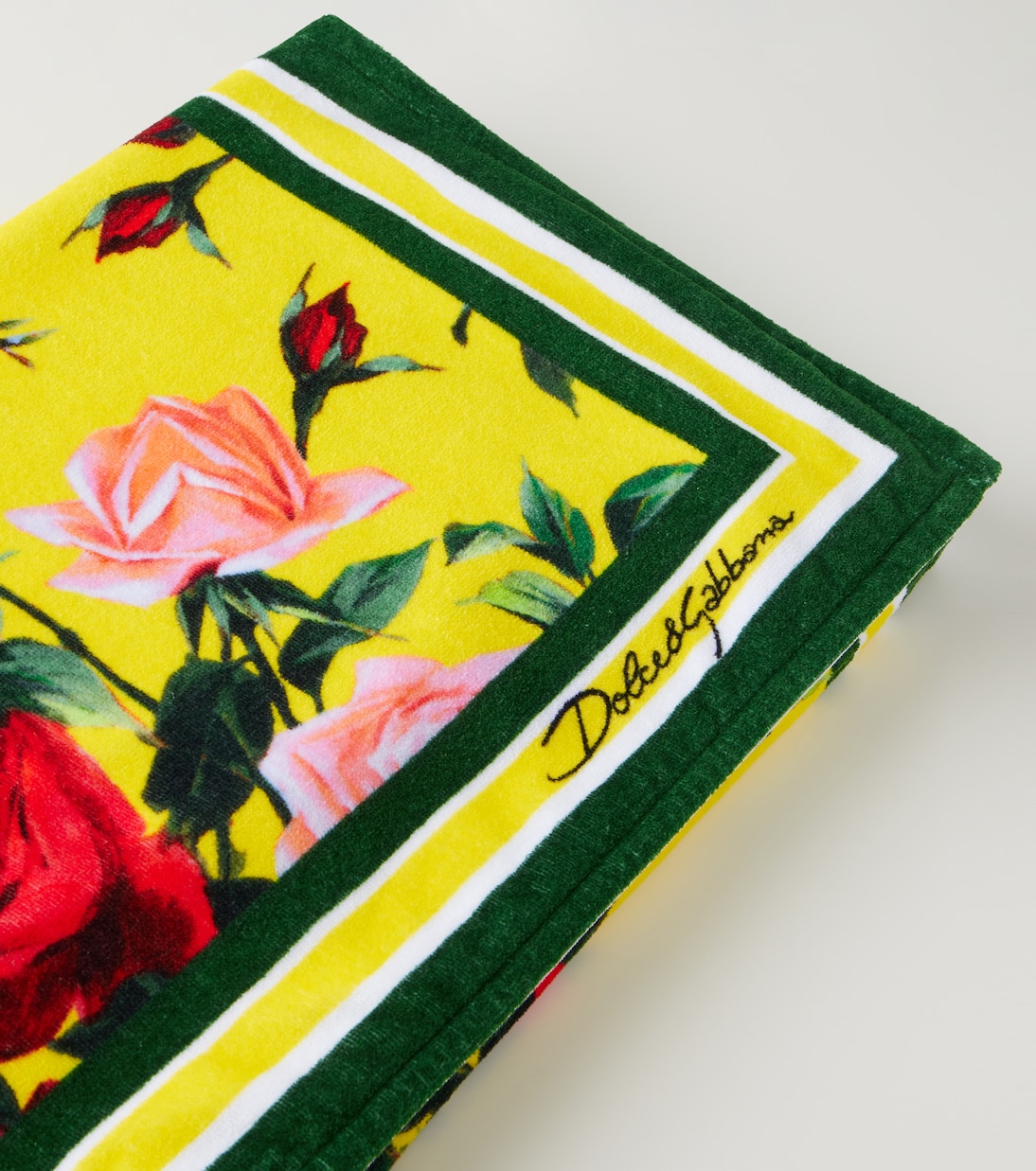Telo mare in cotone con stampa | Dolce&Gabbana Casa