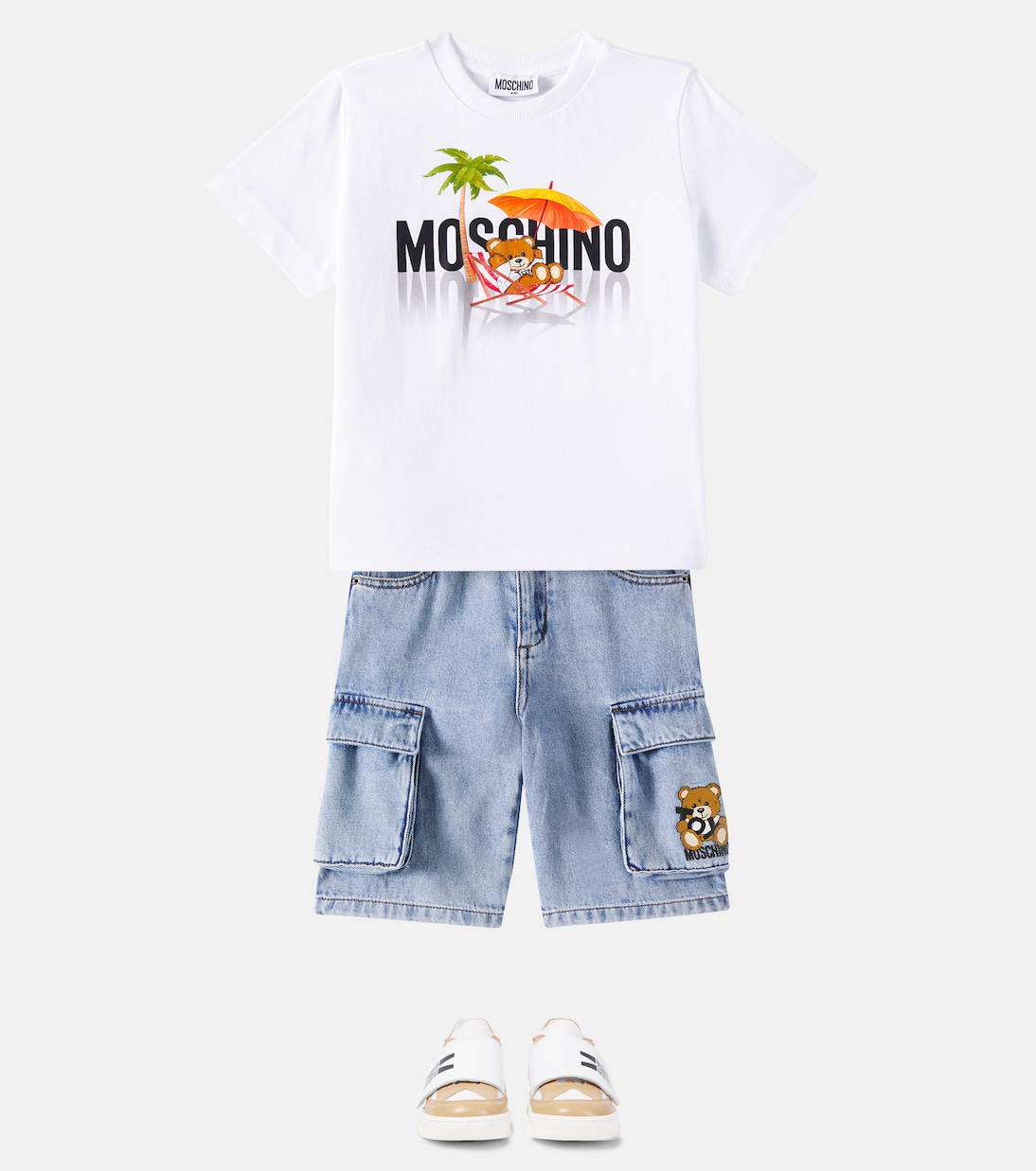 T-shirt Teddy Bear en coton | Moschino Kids