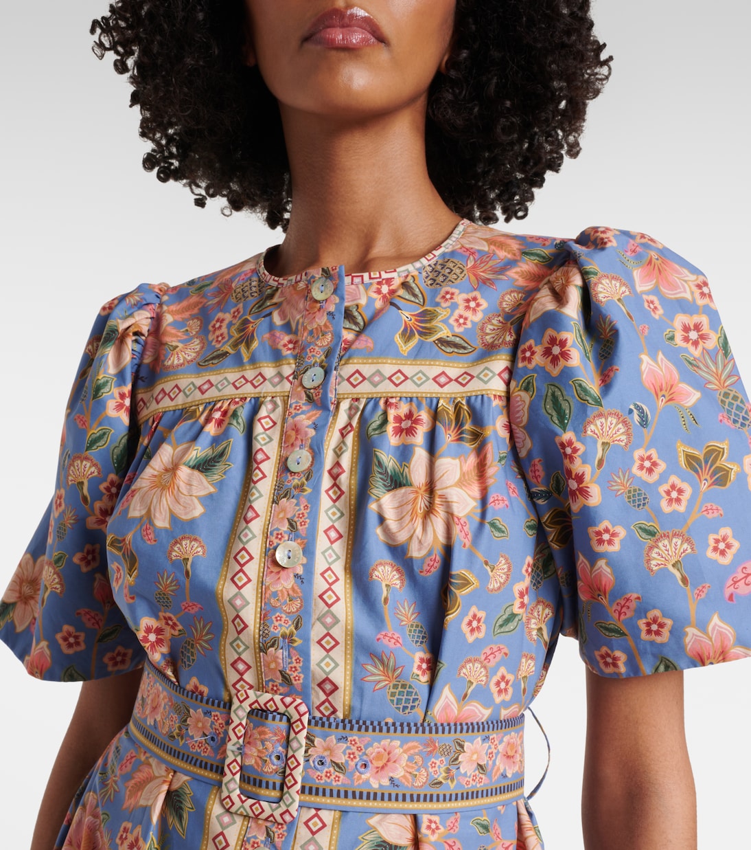 Hemdblusenkleid Superbloom Tapestry aus Baumwolle | Farm Rio