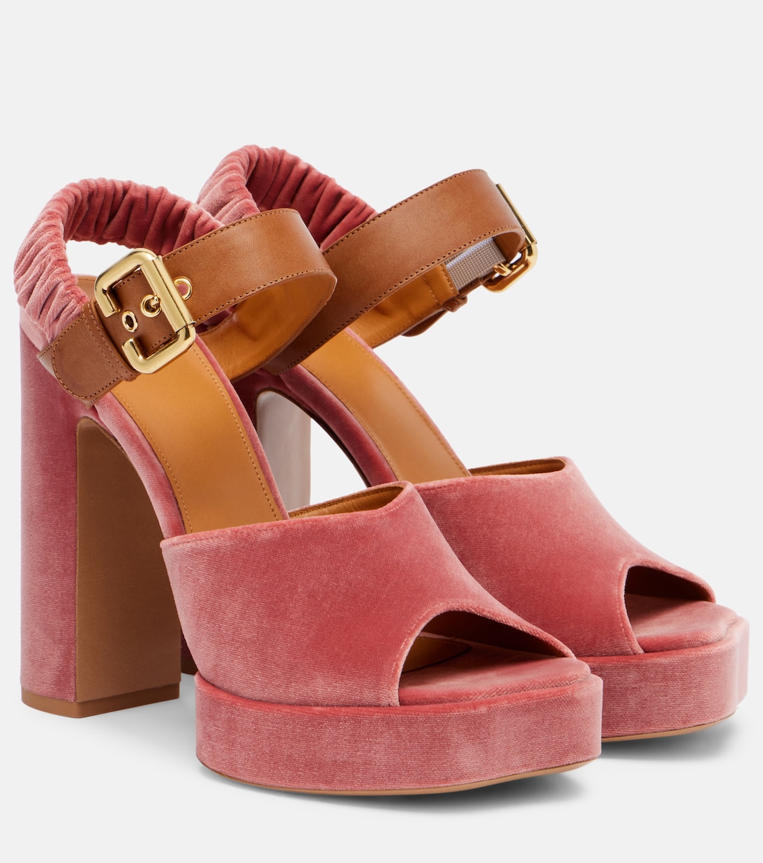 Sandali Aria 95 in velluto con plateau | Chloé