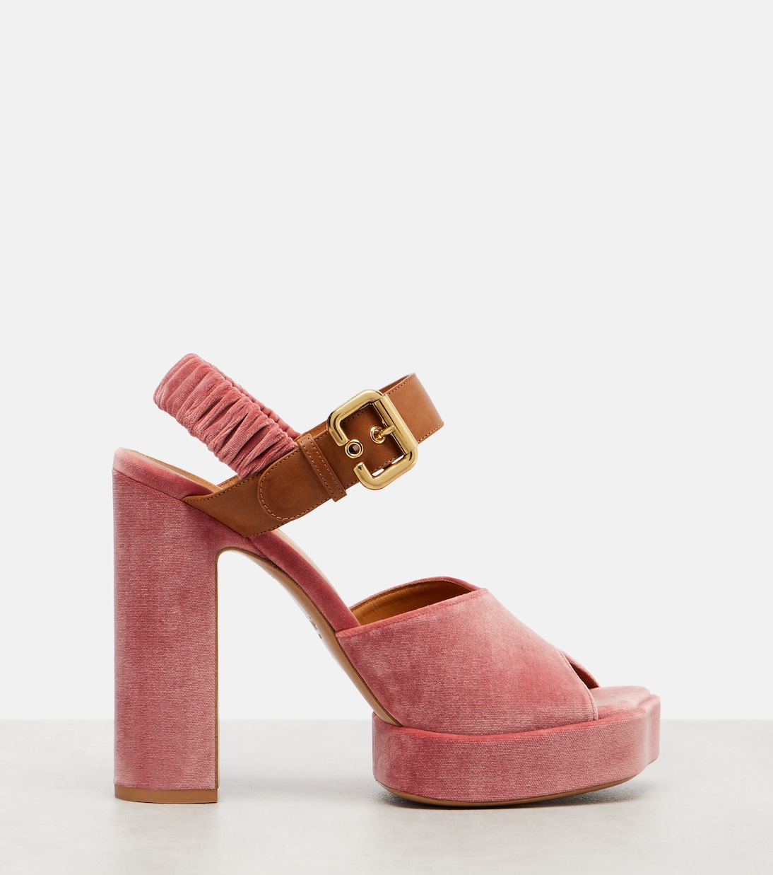 Sandali Aria 95 in velluto con plateau | Chloé