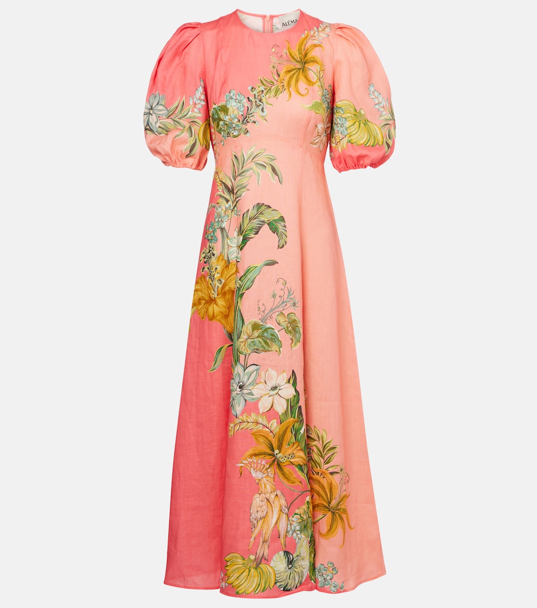 Bedrucktes Maxikleid Anika aus Leinen | Alémais